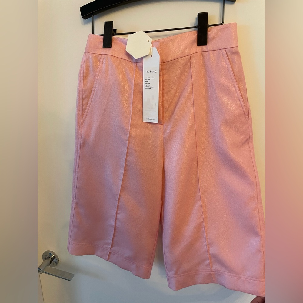 Pink Shimmer Cropped Pant